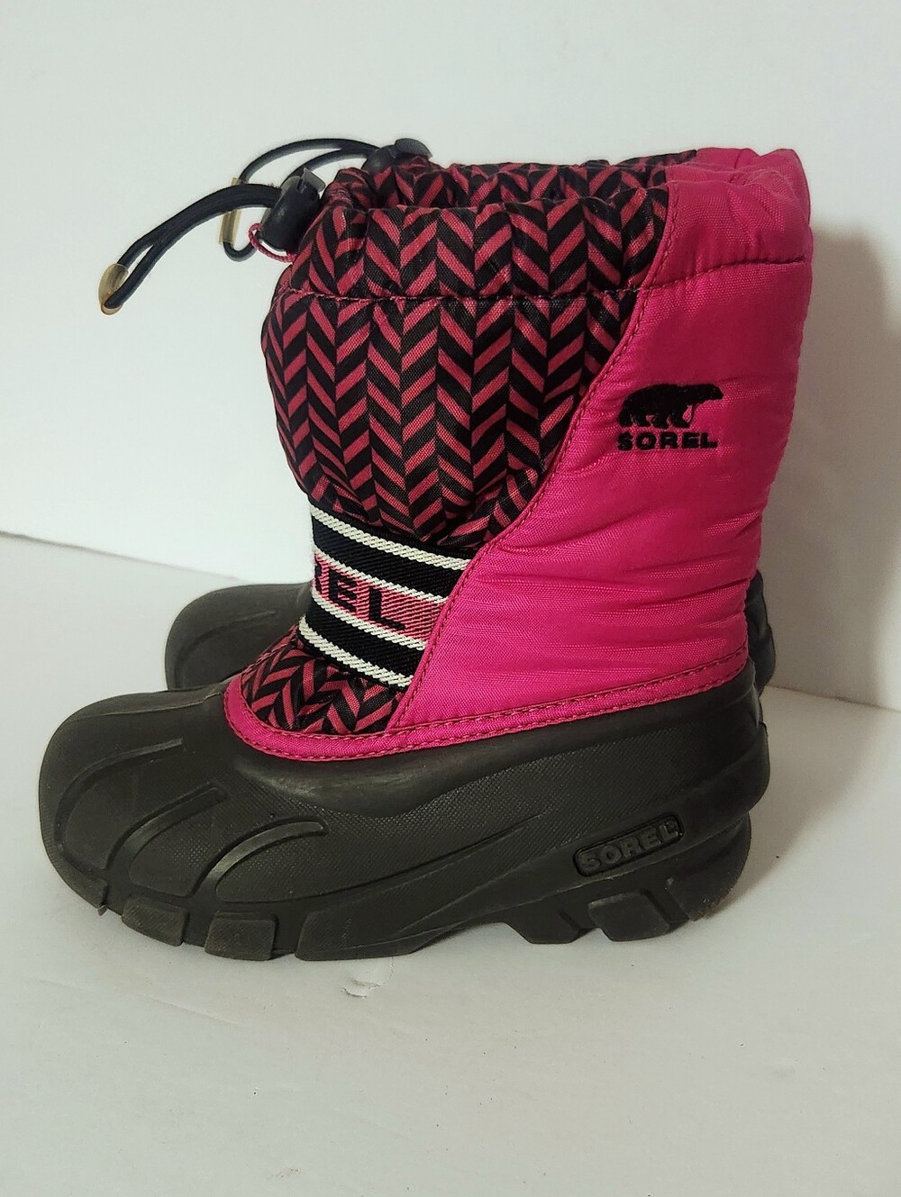 Sorel Cub Insulated Water & Wind Resistant Boot 12 Pink Black Snow Winter
